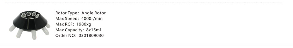 Parametro del rotore della centrifuga TD4 della centrifuga a bassa velocità di TD4 8x15mL CGF per odontoiatria